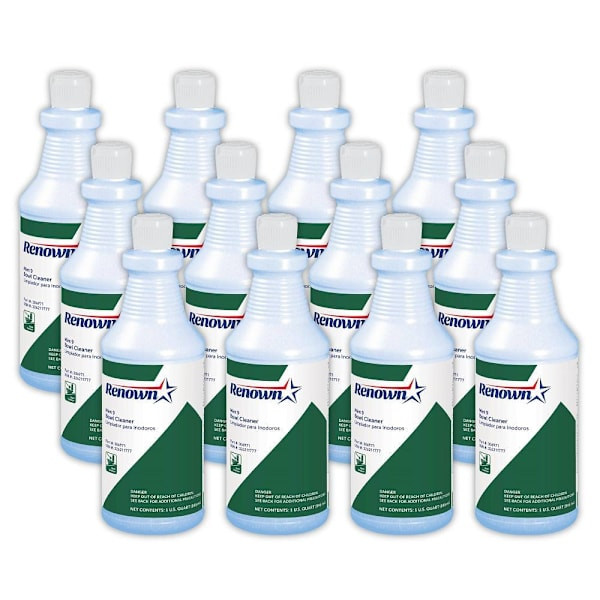 Renown High-Acid Deodorizing Toilet Bowl Cleaner Mint Scent, 32 Fl Oz, Case Of 12