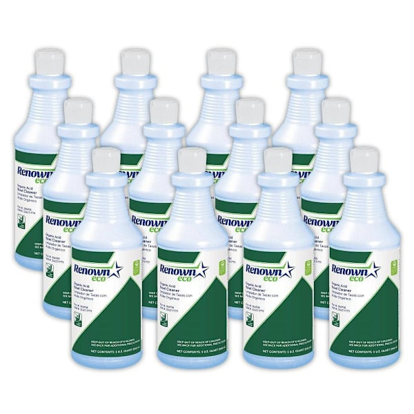 Renown Eco Organic Mild-Acid Ecologo Certified Toilet Bowl Cleaner, 32 Fl Oz, Case Of 12