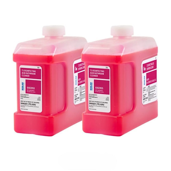 Ecolab 73 Disinfecting Acid Bathroom Cleaner 1.9 Liter, Case Of 2
