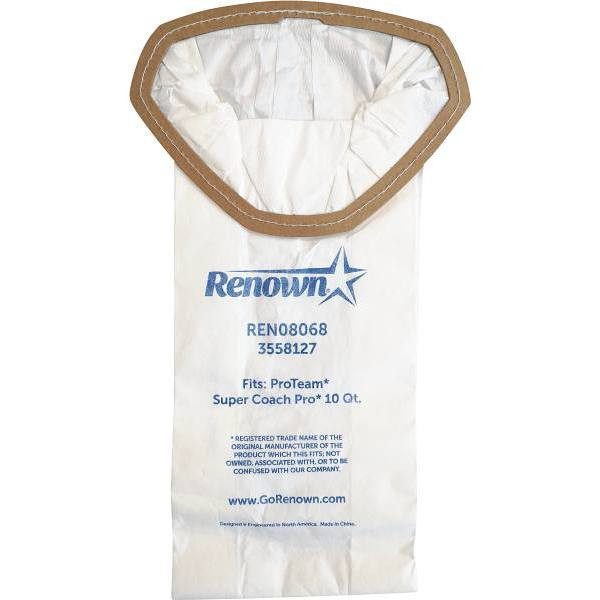 Renown Vacuum Bag For ProTeam Super Coach PRO 10 Qt, Package Of 10