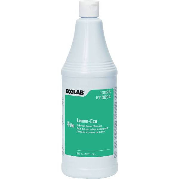 Ecolab 32 Oz. All-Purpose Cleaner Lemon-Eze Creme Cleanser, Package Of 12