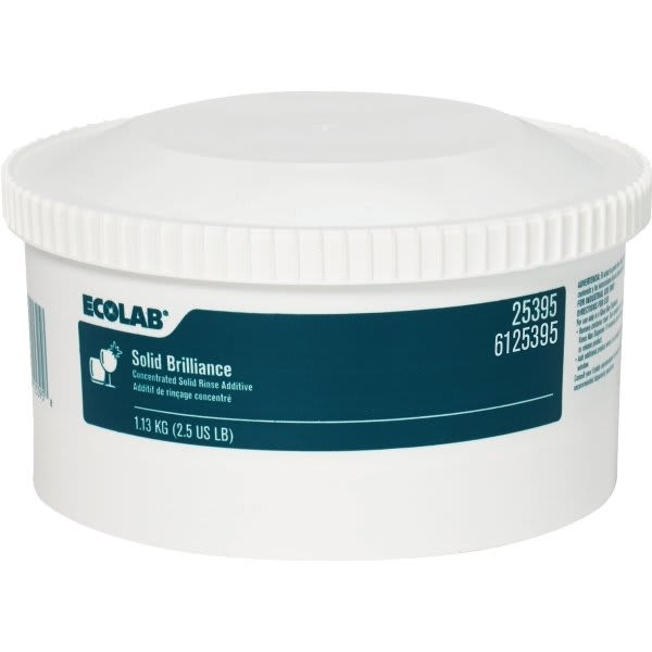 Ecolab Solid Brilliance Machine Warewash Rinse Additive, 2.5lb (2-Case)