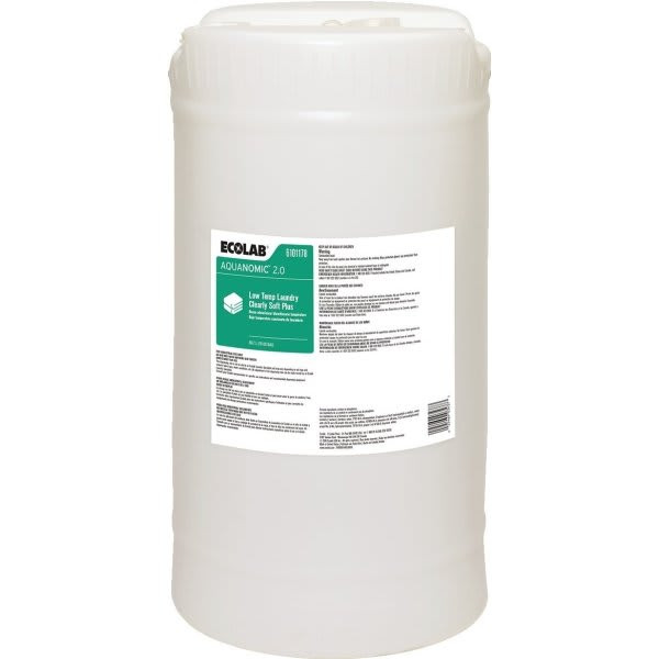 Ecolab Aquanomic 2.0 Low Temp Laundry Softener Clearly Soft Plus 15 Gallon