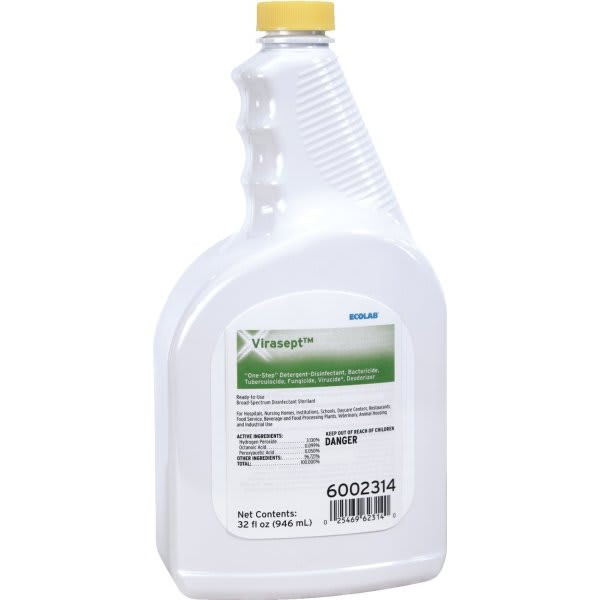 Ecolab Virasept Surface Disinfectant Cleaner 32 Ounce, Case Of 12