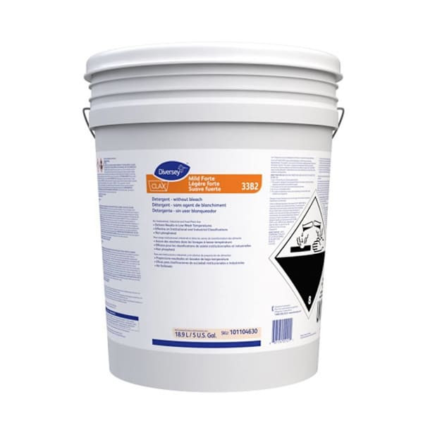 Diversey Mild Forte 33b2 5 Gallon Surfactant Liquid Laundry Detergent, 240 Loads