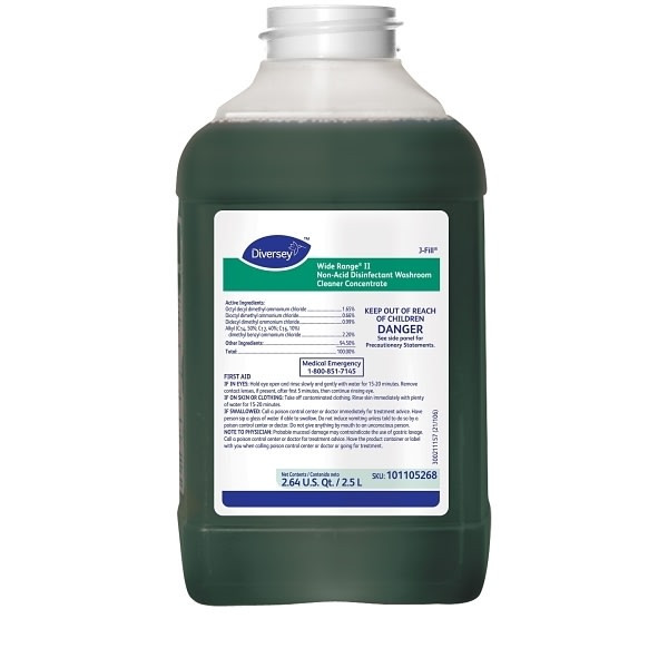 Diversey Wide Range Ii Non-Acid Disinfectant Cleaner Concentrate Case Of 2