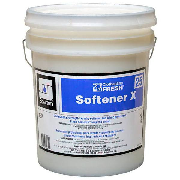 Spartan Clothesline Fresh, Softener X25, 5 Gal
