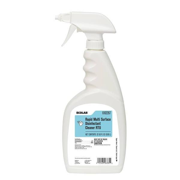 Ecolab Rapid Multi Surface Disinfectant Cleaner Rtu - 6-32 Fl Oz 