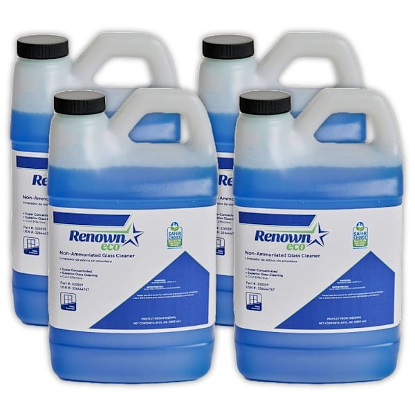 Renown Eco Non-Ammoniated Glass Cleaner, EPA Certified, 64 Oz, Case Of 4