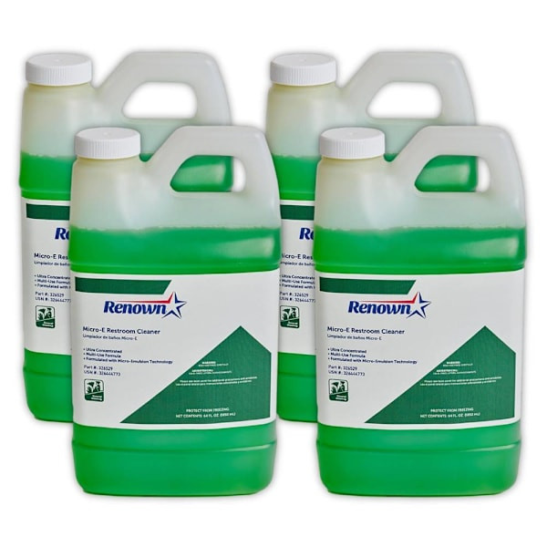Renown Micro-E Restroom Cleaner, 64 Oz, Case Of 4