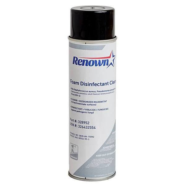 Renown Foam Disinfectant Cleaner Aerosol, 19 Oz., Case Of 12