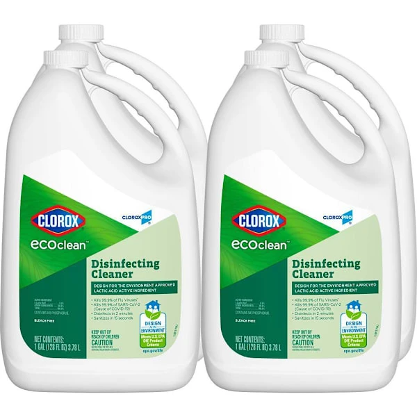 Clorox Ecoclean Disinfecting Cleaner, Cloroxpro, Refill, 128 Fl Oz, Case Of 4