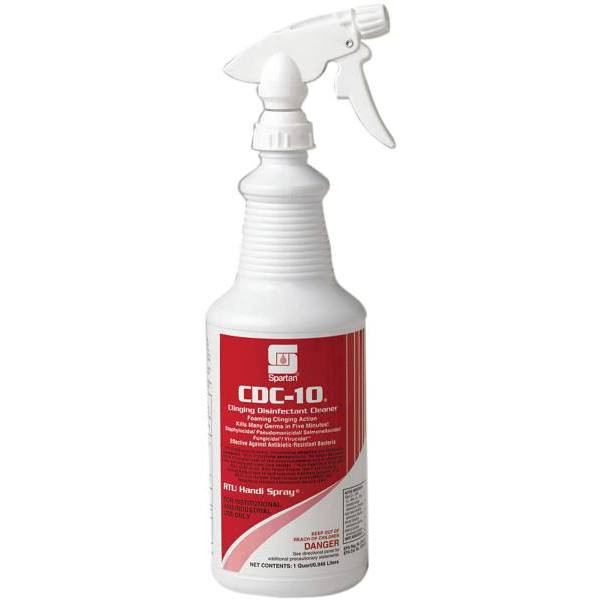Spartan Cdc-10 One Step Cleaner/Disinfectant, 1 Qt., Floral Scent, Case Of 12