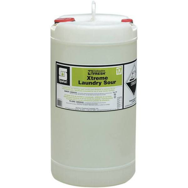 Spartan Clothesline Fresh, Xtreme Laundry Sour 17, 15 Gal