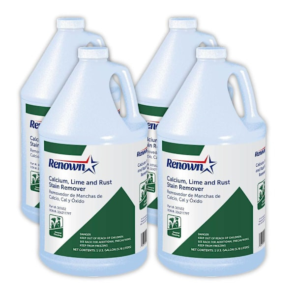 Renown Calcium, Lime, And Rust Stain Remover, Concentrated, 1 Gal, Case Of 4