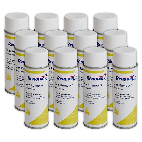 Renown Gum Remover Aerosol, Fragrance-Free, 5 Oz., Case Of 12