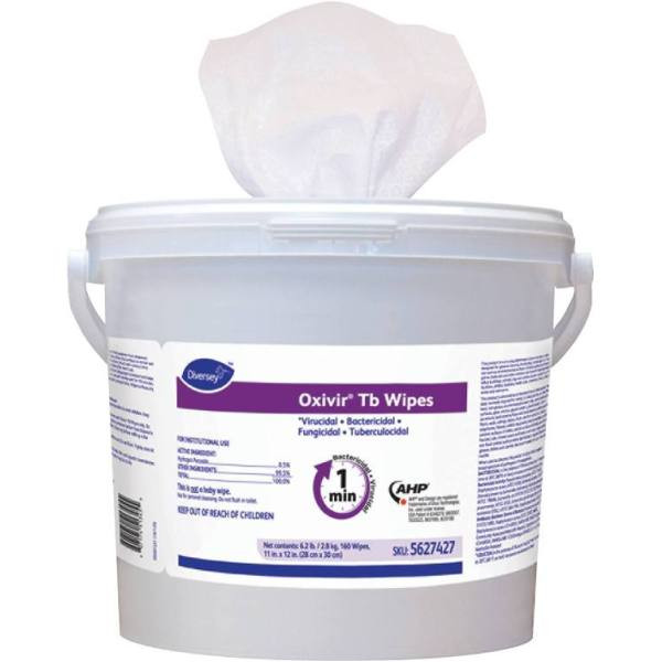 Oxivir 11 In X 12 In Tb Disinfecting Wipes 160 Count Bucket, 4 Buckets, Case Of 4
