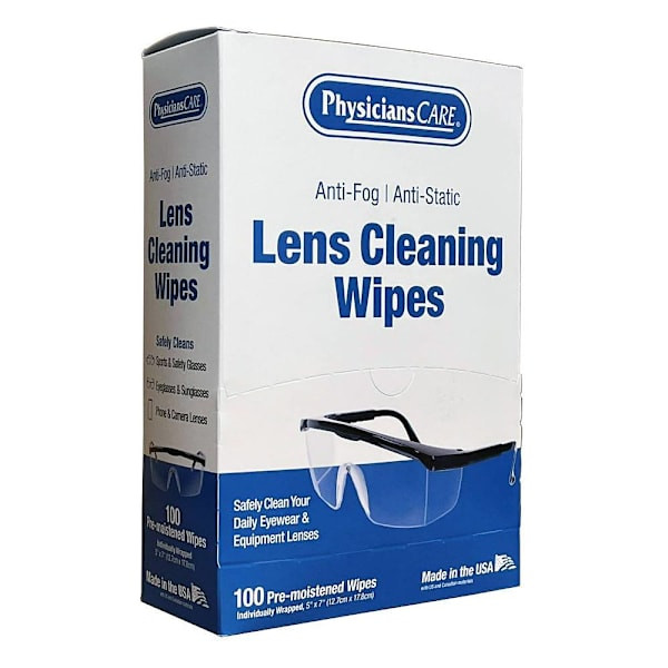 Certified Safety Lens Cleaning Towelette Box Of 100