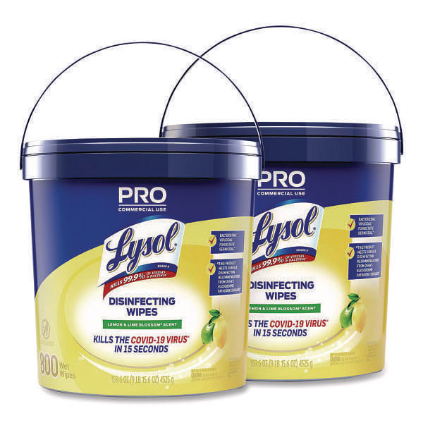 Professional Lysol Brand Disinfecting Wipe Bucket Lemon/Lime Blossom Case Of 2