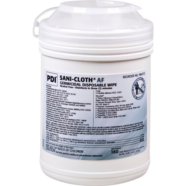 Sani-Cloth Af Germicidal Disinfecting Wipes 160 Count 6-3/4hx6"W Sheet