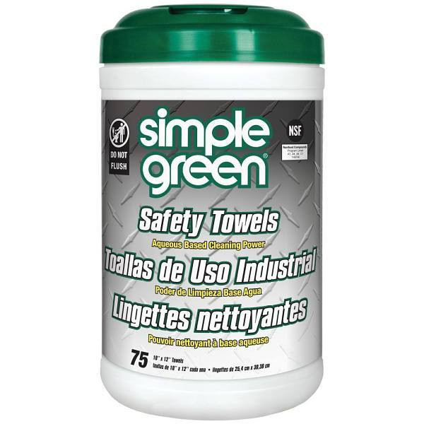 Simple Green Safety Towels Canister, 75 Count