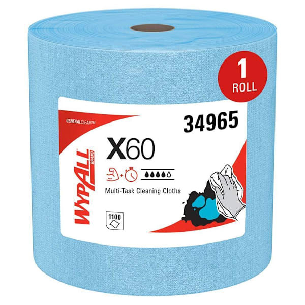WypAll Generalclean X60 Blue Multitask Reusable Cloths, 1100 Sheets-Case