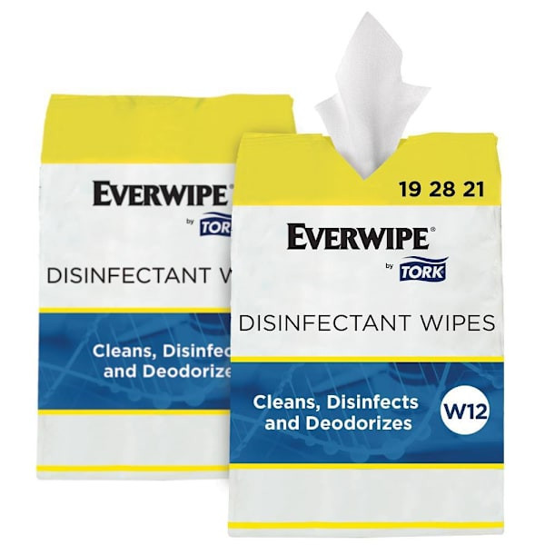 EVERWIPE By Tork Surface Cleaning Wet Wipes, Jumbo Roll, 900 Sheets Per Bag, Case Of 4