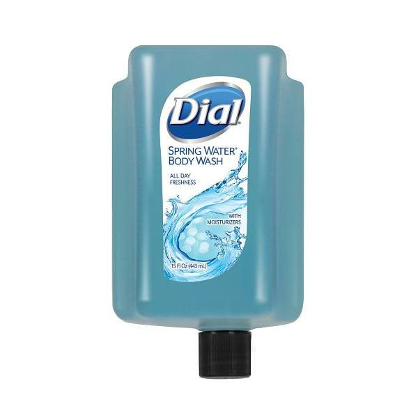 Dial Corporation Body Wash Refill Versa Dispenser, Spring Water, 15 Oz, Case Of 6