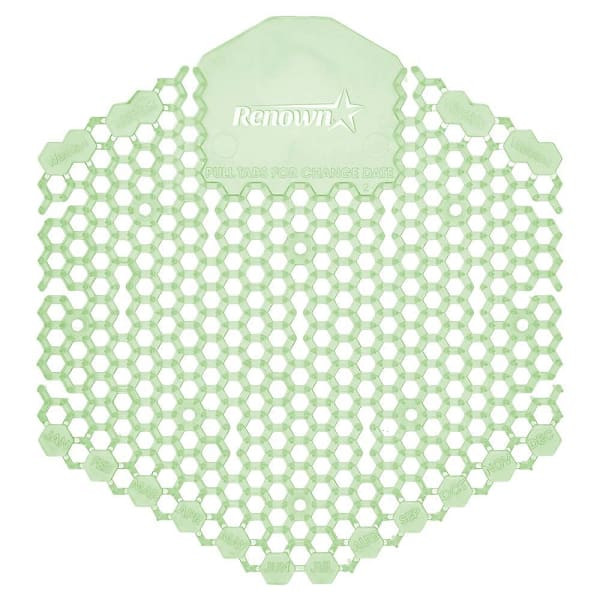 Renown Wave 3d 30-Day Anti-Splash Urinal Screen, Herbal Mint Scent, Package Of 10