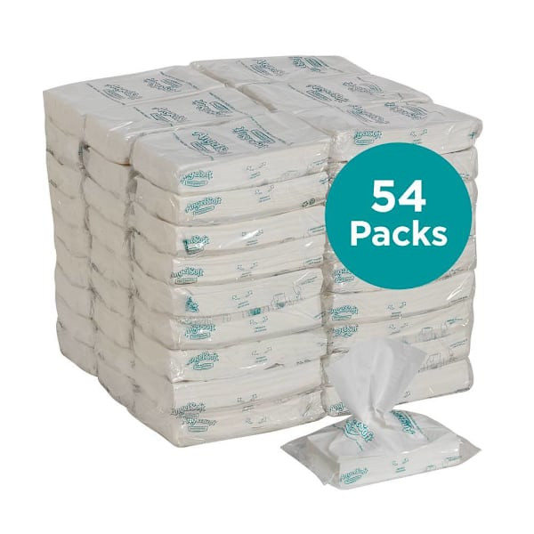 Angel Soft Professional Series Polyflex 2-Ply Facial Tissue (54 Packs-Box)