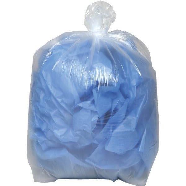 Maintenance Warehouse Can Liner 60 Gal. 6 Mil Low-Density, Clear, 38" X 58" Pack Of 25