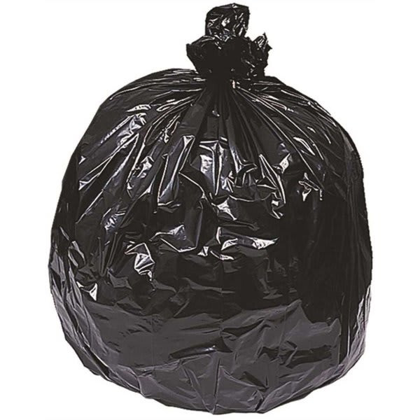 Berry Global 56 Gal Low Density Trash Bags, 38in X 58in, Black, Case Of 100