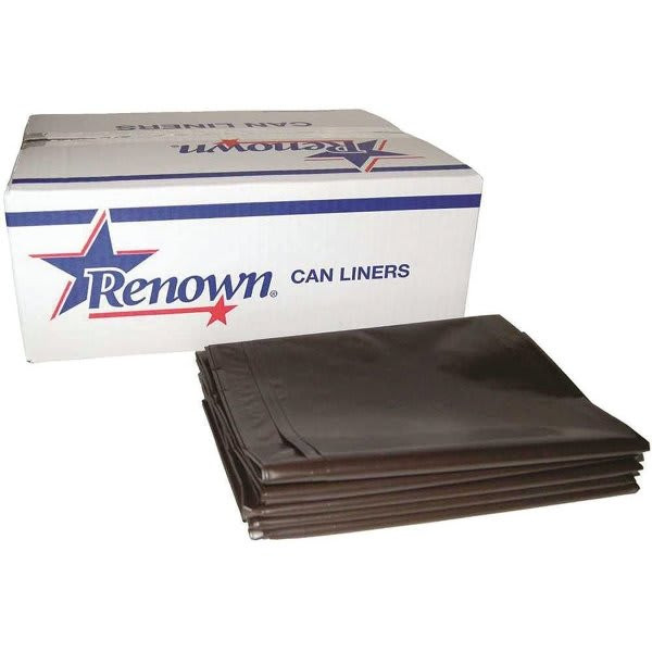 Renown Pcr Can Liner, 33 Gal., 1.7 Mil, Low-Density, Natural, 33" X 40", Case Of 100