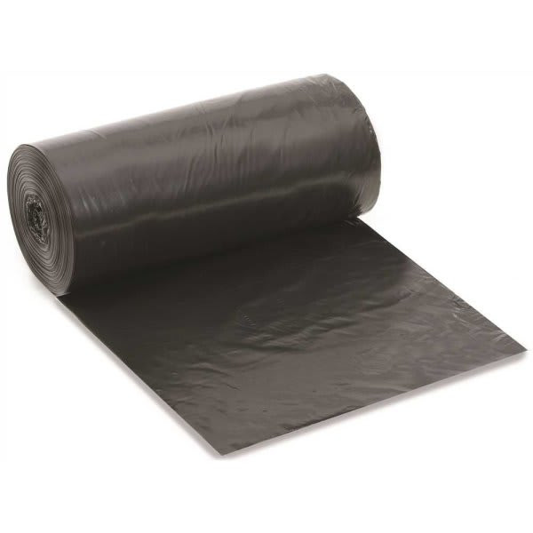 Berry Global Black Liner Trash Bags 33x40" 32 Gal, 4 Rolls Of 25, Case Of 100