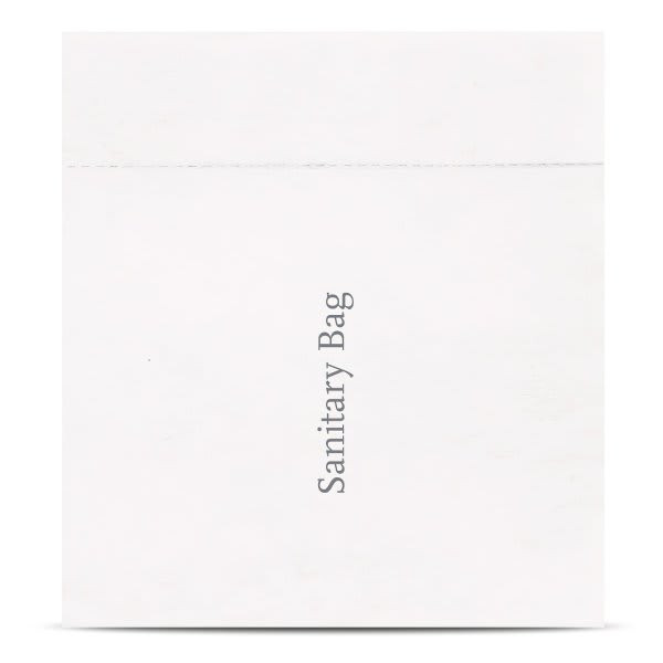 Hunter Amenities Sanitary Bag Degradable, Barley Paper Pouch, Case Of 1000
