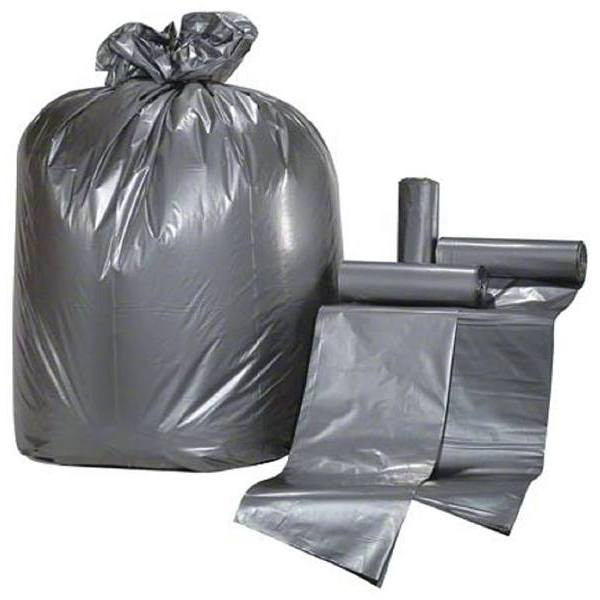 Renown Can Liner, 44 Gal., 1.2 Mil, Low Density, Gray, 36" X 50", Case Of 100
