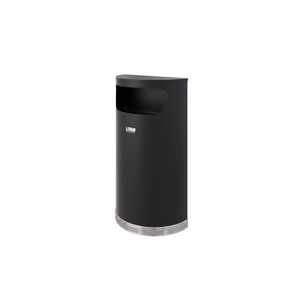 Suncast Commercial Half Round Metal Trash Can 355072
