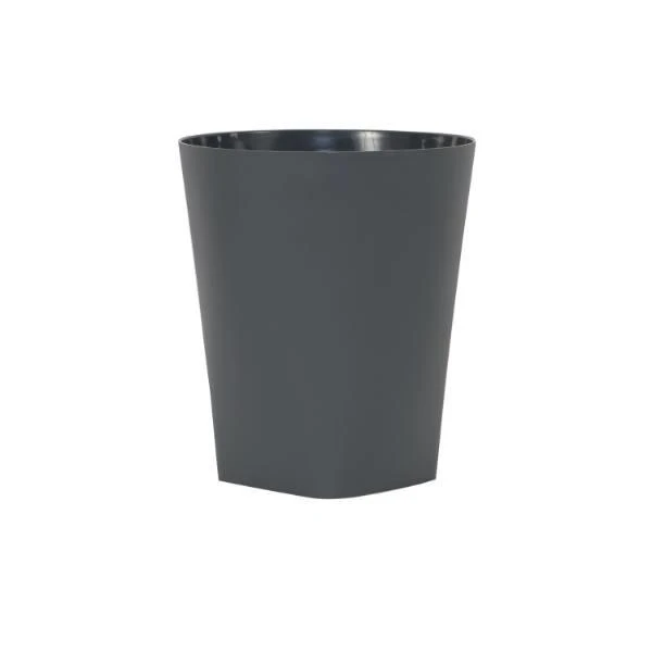 Hapco Certified Green Eco Contour  14 Quart Wastebasket, Graphite, Case Of 12