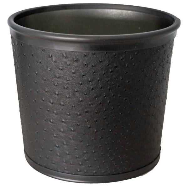 Hapco Vivid Collection 8 Qt. Wastebasket, Brilliant Black, Pack Of 6