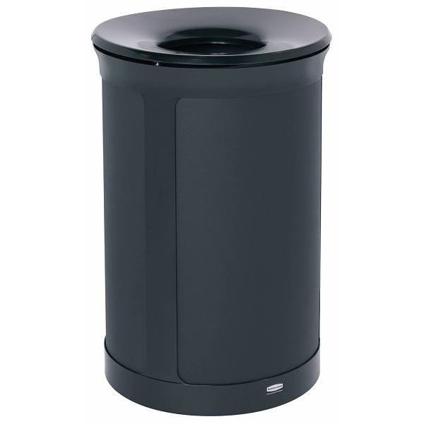 Rubbermaid Commercial Enhance 23 Gal Round Indoor Trash Can (Jet Black)