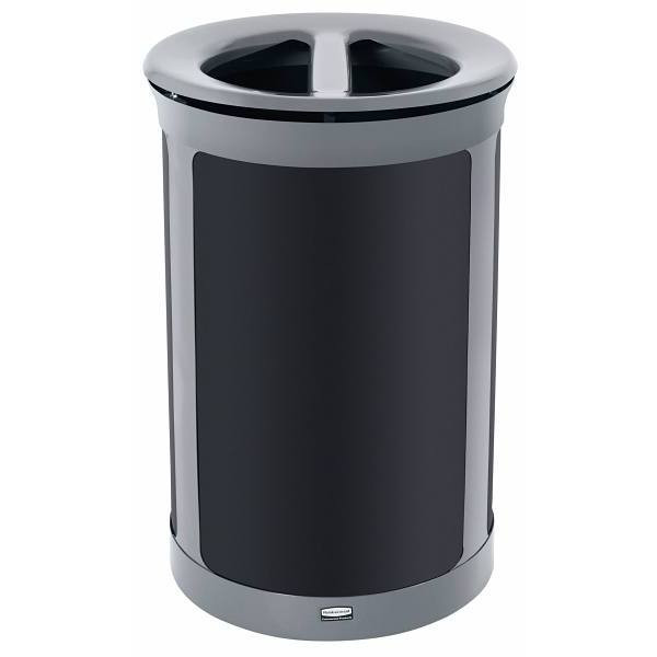 Rubbermaid Commercial Enhance 23 Gal Round Dual Stream Indoor Trash Can (Gray)