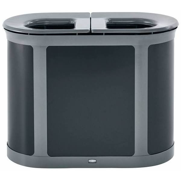 Rubbermaid Commercial Enhance Pill Dual Indoor Trash Cans (Gray)