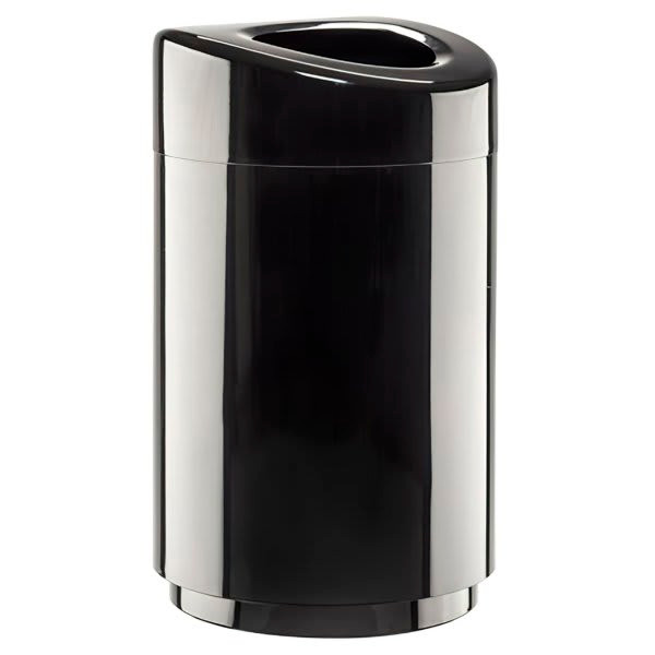 Safco 30 Gallon Open-Top Trash Receptacle (Black)
