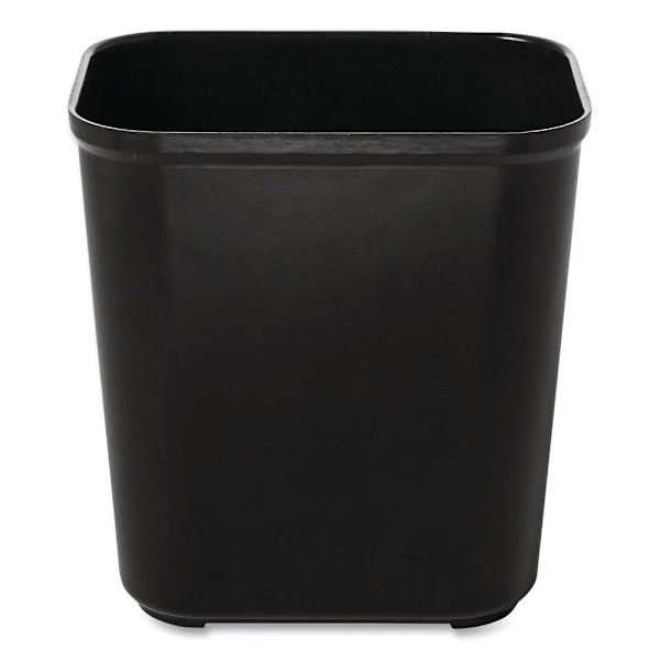 Fiberglass Wastebasket, 7 Gal, Fiberglass, Black