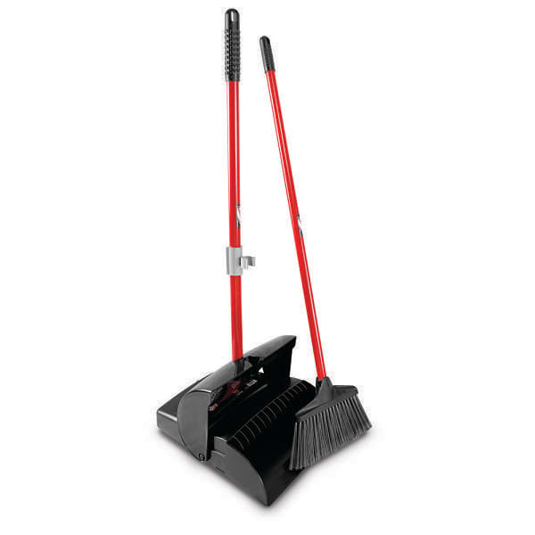 Libman Lobby Broom/Dust Pan Set Closed Lid Case Of 2
