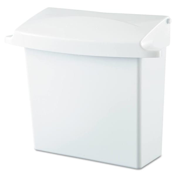 Rubbermaid Commercial Wall-Mount Sanitary Napkin Bin W/ Rigid Liner (White)