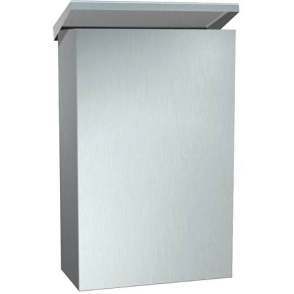 American Specialties Surface-Mounted Sanitary Napkin Disposal W/ Lift Top Cover (Stainless Steel)
