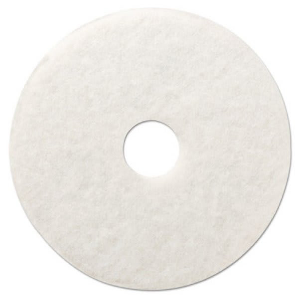 3m 20 In Super Polish Floor Pad 4100 (5-Carton) (White)