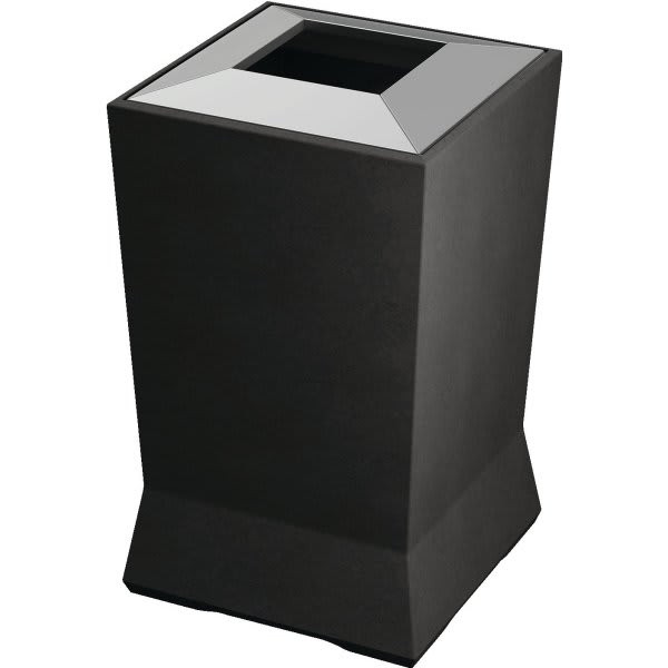 Commercial Zone Products Modtec 39 Gallon Square Trash Can W/ Liner (Gunmetal)