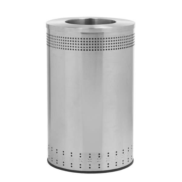 Commercial Zone Products 45 Gallon Imprinted Waste Receptacle Stainless Steel